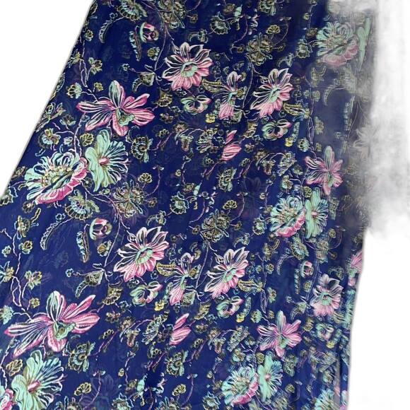 C Wonder Sheer Duster Top Plus Size 26WP Long Sleeve Coverup Floral Womans - Picture 7 of 10